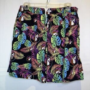 Bucees Buc-ee's Swim Trunks Adult Mens Medium Tropical‎ Beaver Lined Suit Med M